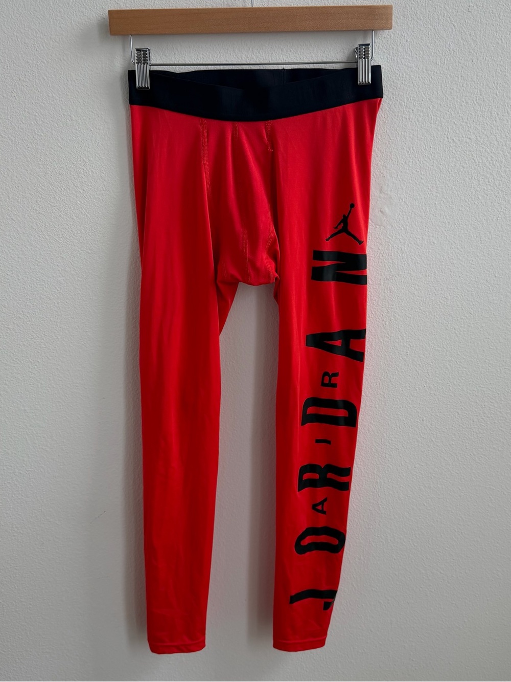 Jordan Training Dri Fit Compression Leggings Red Black Athletic Pants Mens L